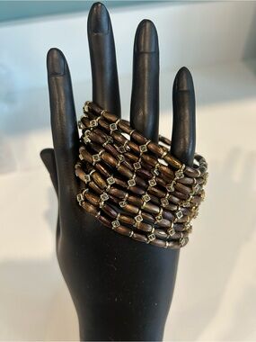 Copper Colored Stretch 10 Row Bracelet